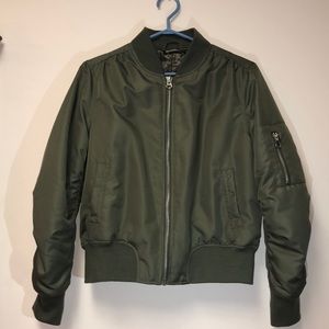 green bomber jacket